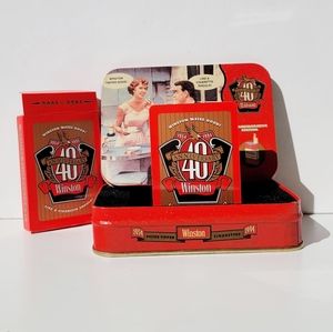 Winston Cigarettes 40th Anniversary Playing Cards and Commemorative Tin Vintage